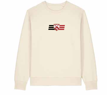 Sweatshirt Stripe Crest Natural Raw